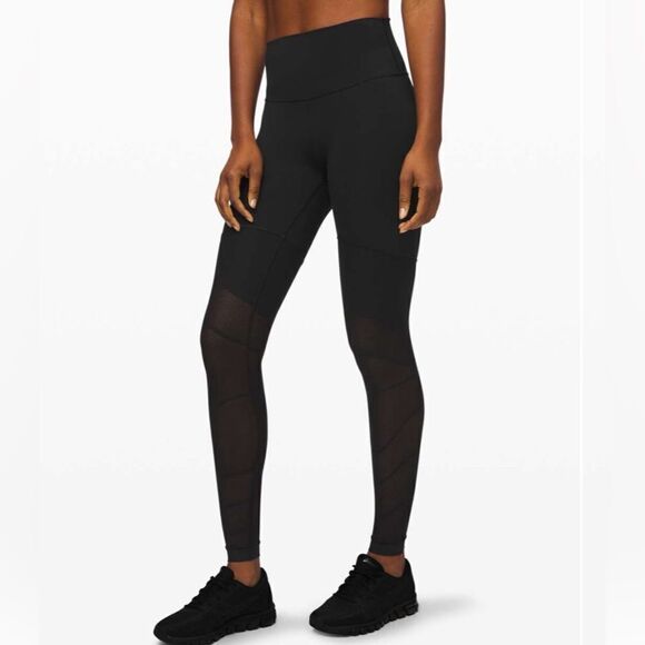 Lululemon sheer will high rise tight black size 4 - Picture 1 of 7